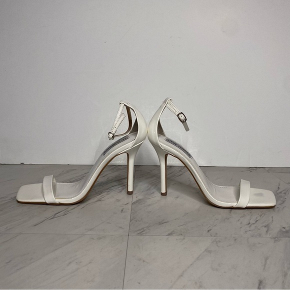 Steve Madden Shaye Square Toe White Heeled Sandal 7 1/2 M - Picture 7 of 14